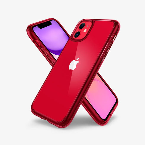 075CS27135 - iPhone 11 Pro Max Case Ultra Hybrid in crystal clear showing the back